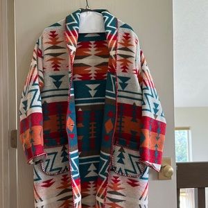 Rhonda stark long blanket coat